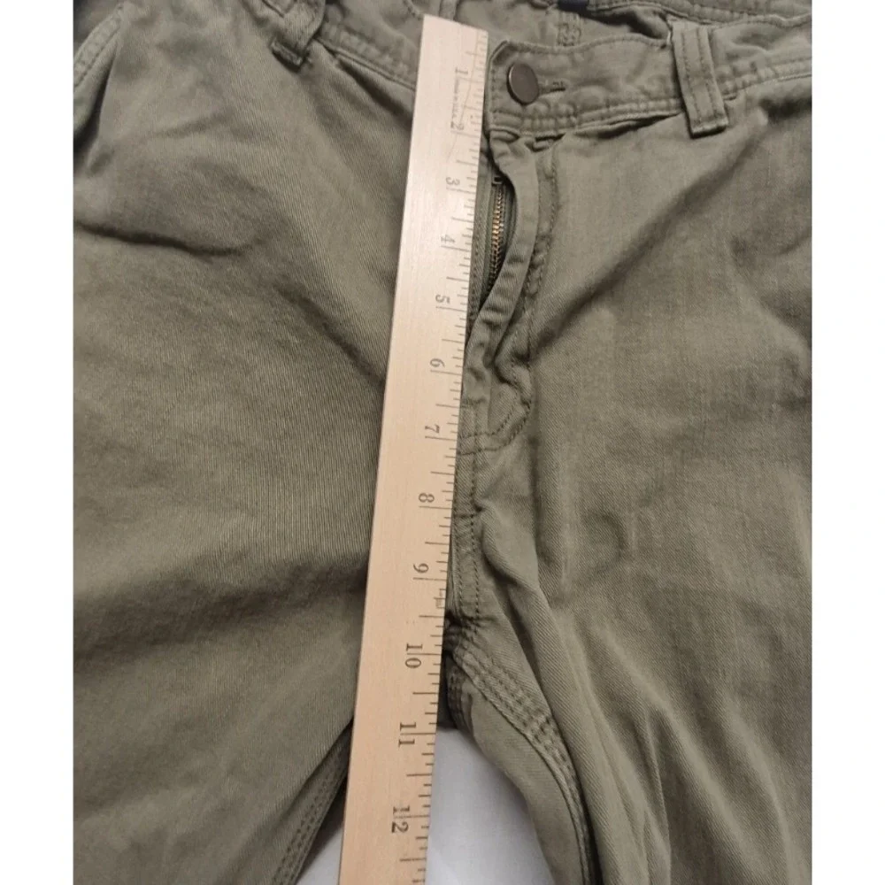 Banana Republic men's green chino‎ pants 35x30 Athletic Fit flat front straight